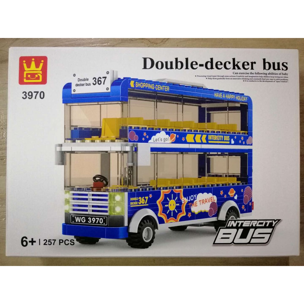 Lắp ghép Mô hình Wange Double-decker Bus 3970  3971