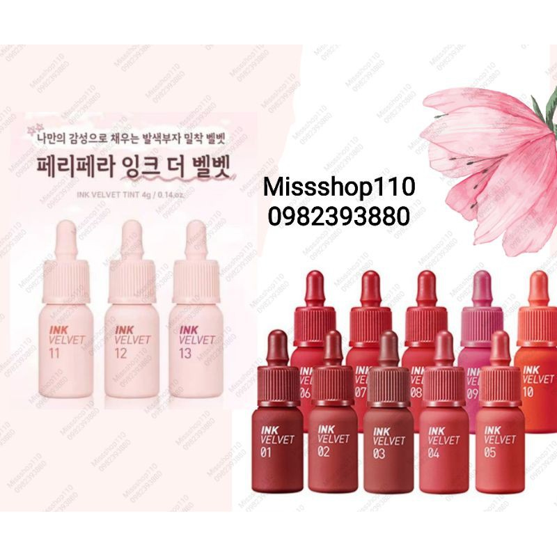 CÁC DÒNG SON LÌ PERIPERA LIP TINT HÀN QUỐC