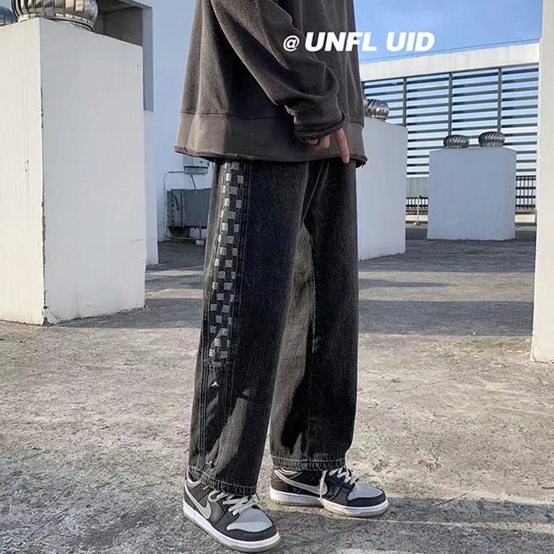 Quần jean ống suông thời trang phong cách đường phố cá tính dành cho cặp đôi