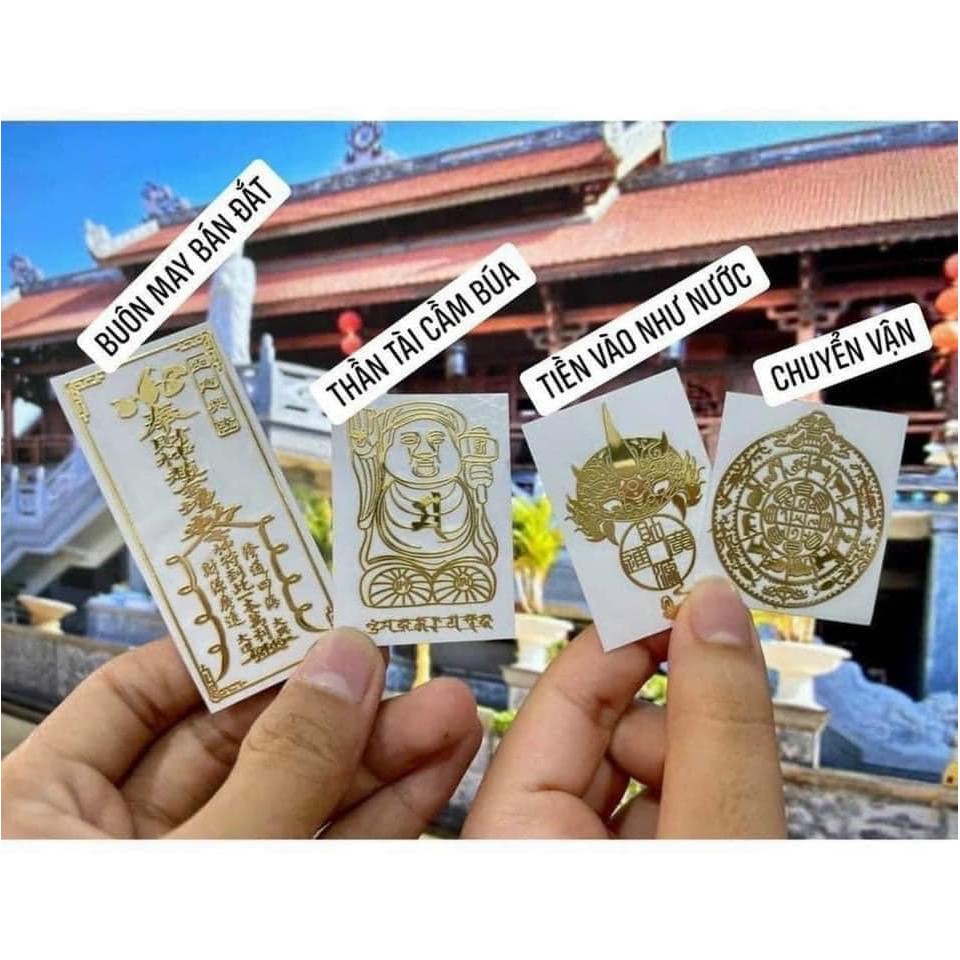 Combo miếng dán linh phù dán điện thoại đẹp lung linh