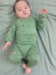 Bộ dài tay pekaboo cạp cao cho bé