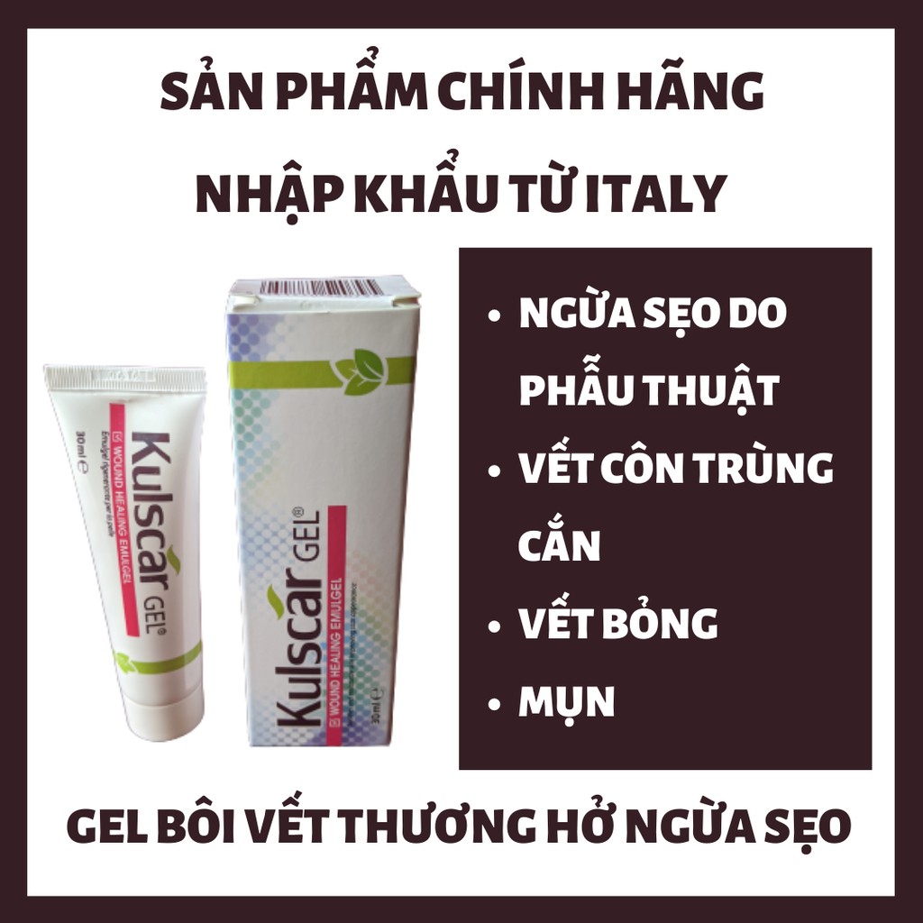 KULSCAR gel chăm sóc vết Bỏng của Ekuberg Pharma italia giúp ngăn ngừa sẹo, nhanh lành vết thương (CHÍNH HÃNG)