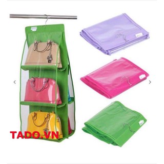 Giá giỏ túi treo túi xách chống bụi 6 ô đa năng tiện dụng GD774