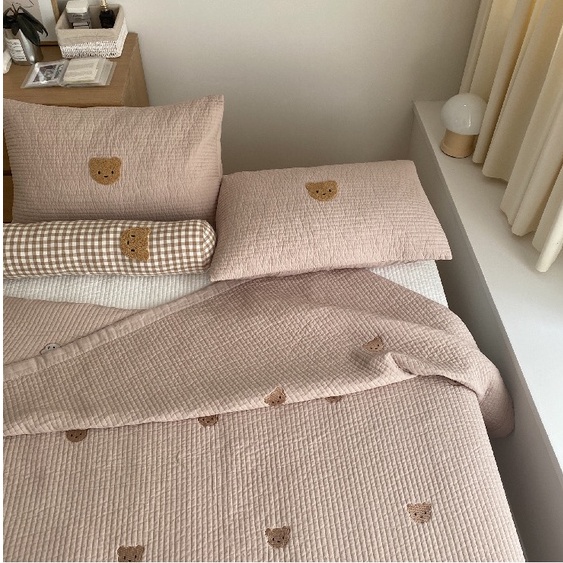 Drap Trải Giường Gấu Nâu Quilting Trần Bông Hàn Quốc Hàng Cao Cấp Baby Dreams | BigBuy360 - bigbuy360.vn