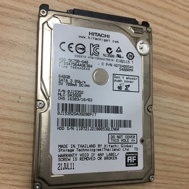 Ổ cứng laptop 640gb