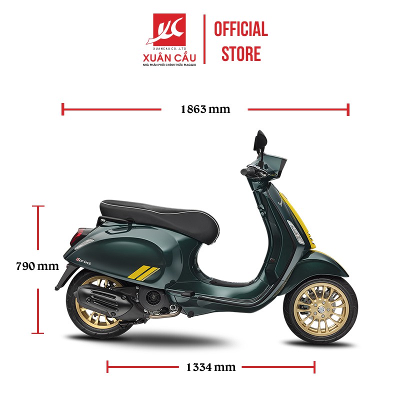 Xe Máy Vespa Sprint Phiên Bản Giới Hạn SE Racing 60s Động cơ I-Get 150cc - Mới 100%