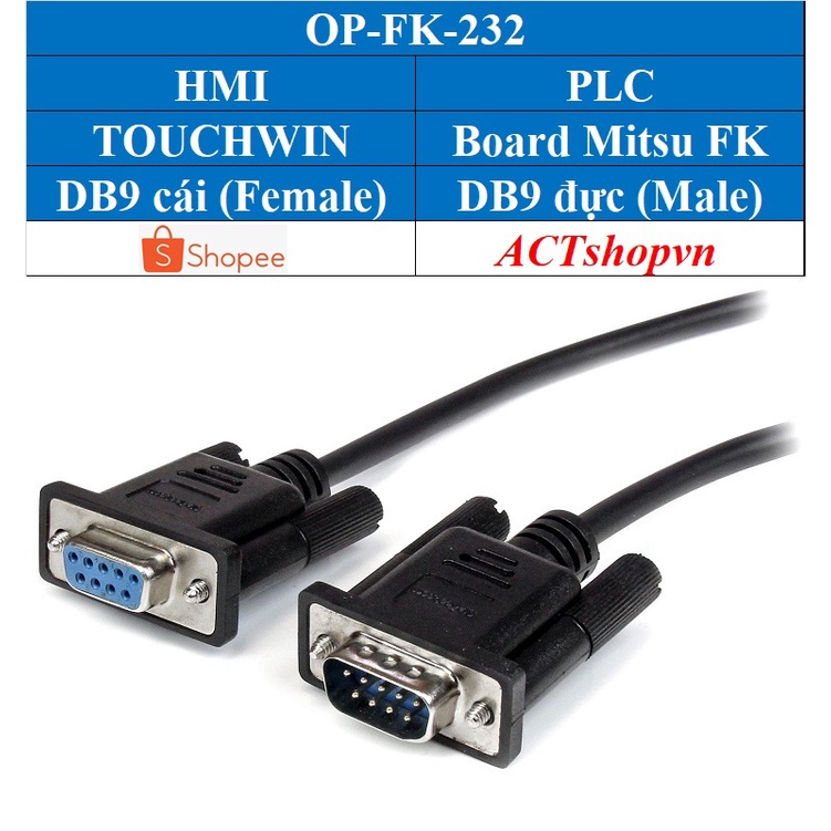 Cáp kết nối HMI OP320, OP325 với PLC