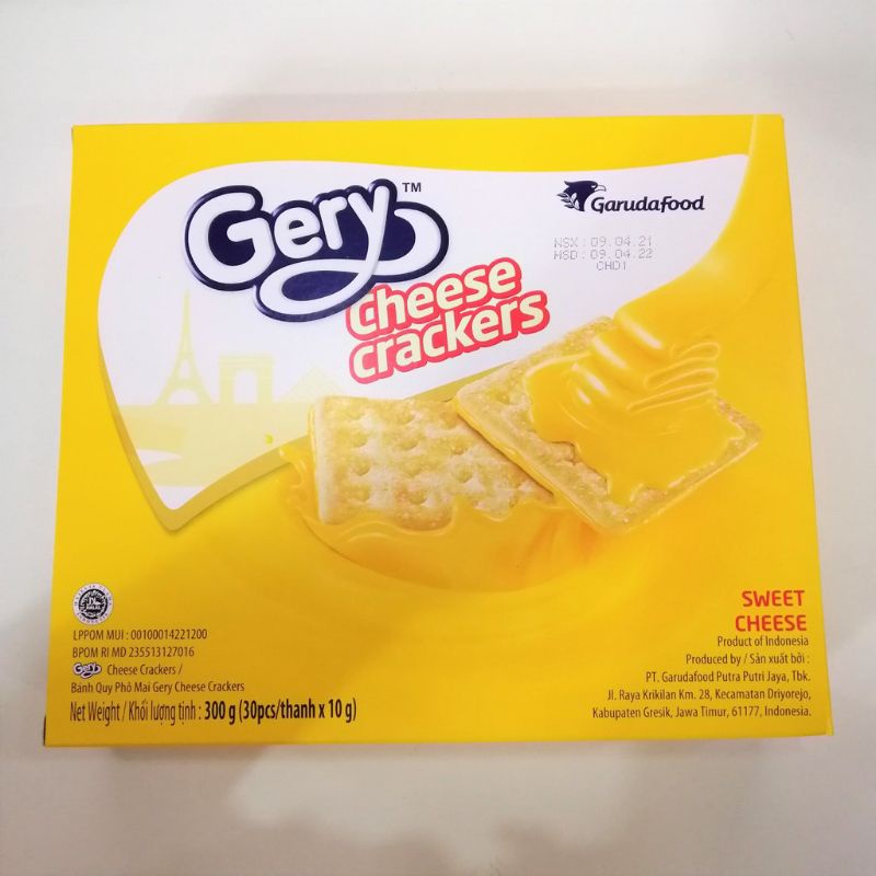 BÁNH QUY PHÔ MAI GERY CHEESE CRACKERS( HỘP 300GR)