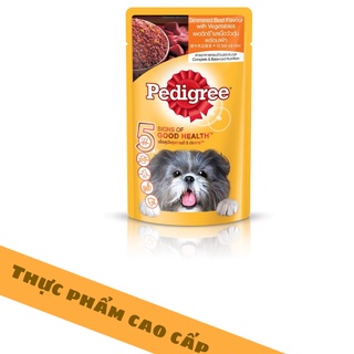 Thức ăn cho chó Pedigree vị bò hầm và rau củ dạng sốt túi 130g