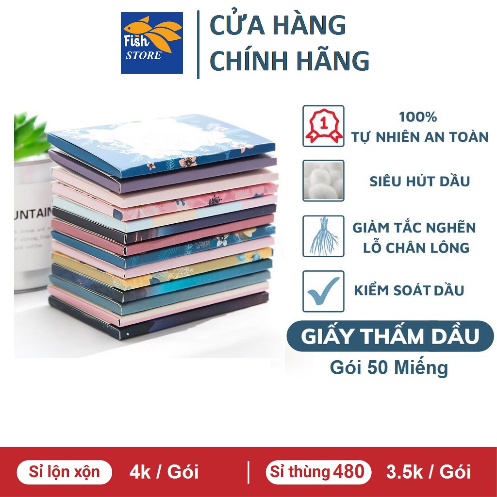 (Có Bán Sỉ) Giấy thấm dầu gói 50 tờ