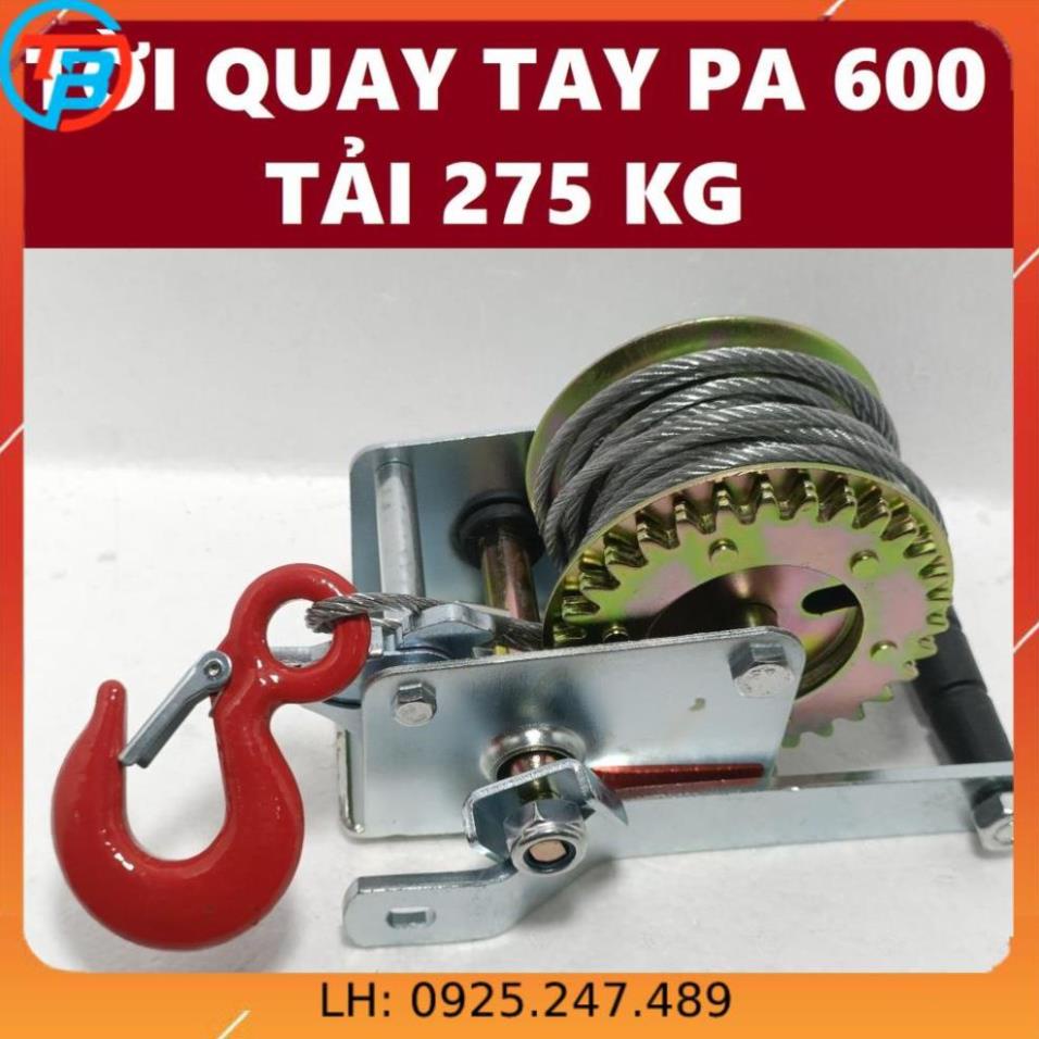 Tời quay tay PA 600 - 275 kg CÁP THÉP Thái Bình VinàN