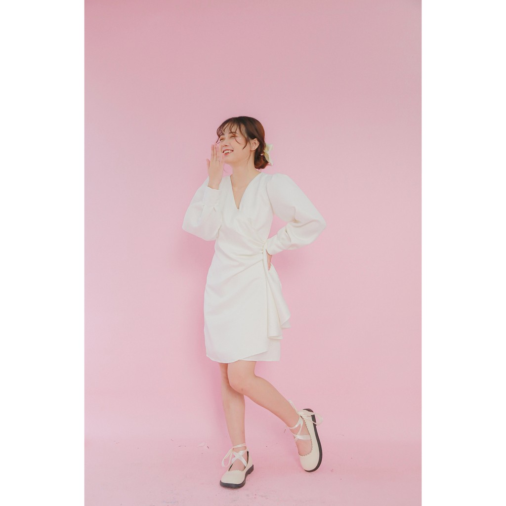 VÁY ĐẦM ĐI CHƠI/ĐI TIỆC - AMELIE DRESS - VÁY DÀI TAY CỔ V | BigBuy360 - bigbuy360.vn