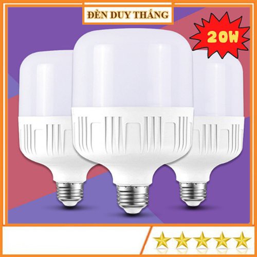 Bóng đèn LED trụ tròn 20W 30W ánh sáng trắng ĐÈN DUY THẮNG