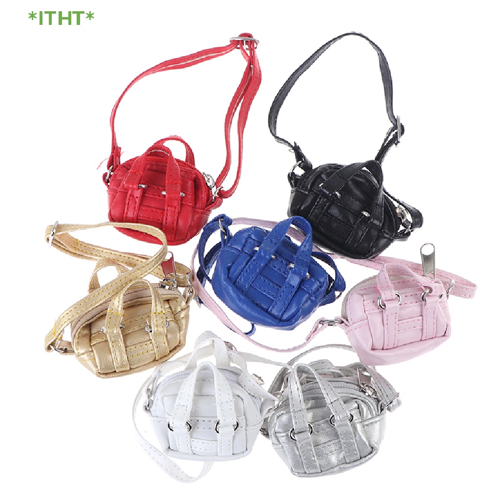 1 Túi Xách Đeo Vai Bằng Da Cho Búp Bê Tỷ Lệ 1 / 6 1 / 6 Mới