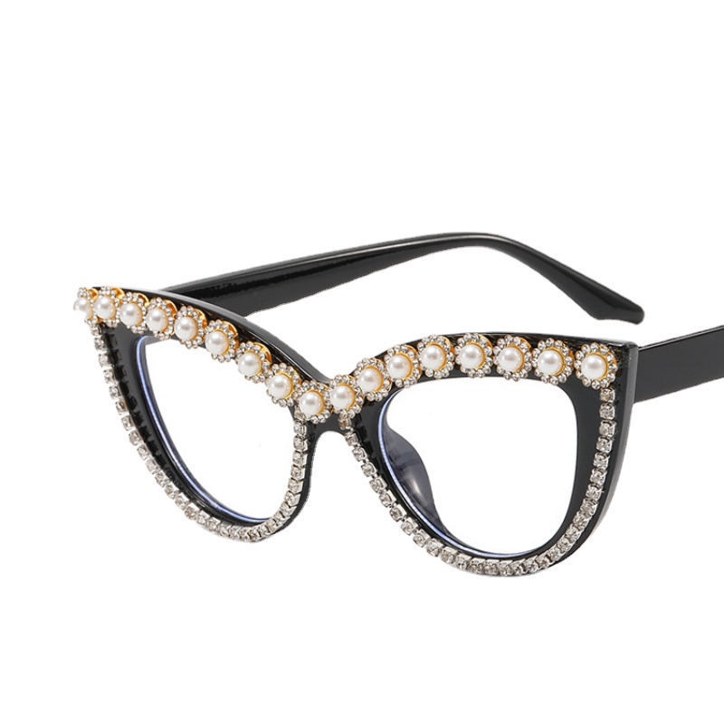 Kính Mát Mắt Mèo Đính Đá Thời Trang Y2k