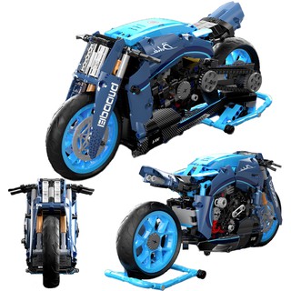 Đồ chơi Lắp ráp Mô hình Blue Bugattied Motorcycle 10217