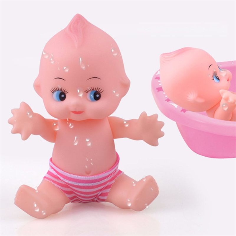 Búp Bê Em Bé Đang Tắm 16cm Sống Động