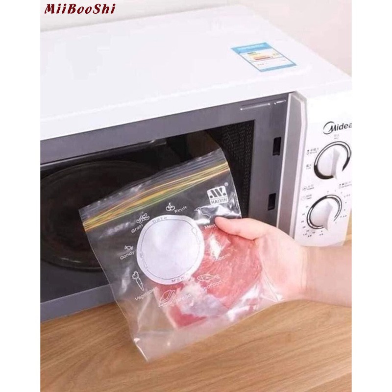 Túi zip đựng thực phẩm Combo 3 hộp túi zip nhựa có khóa kéo đựng thực phẩm MiiBooShi PVN17402