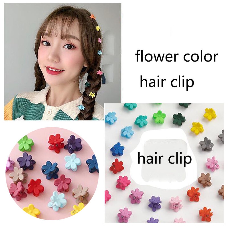 1 Kẹp Tóc Nhựa Acrylic Hình Bông Hoa Màu Sắc Ngọt Ngào Phong Cách Hàn Quốc