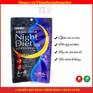 Trà giảm cân Night Diet Tea Orihiro Nhật Bản 20 túi lọc 2023