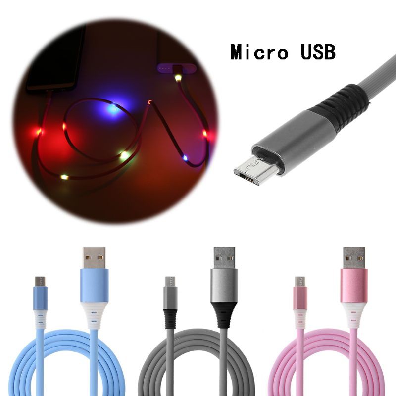 NERV 2.4A LED Micro USB Music Control Cord Fast Charging Data Cable For Xiaomi Huawei Samsung Android Mobile Phone Tablet