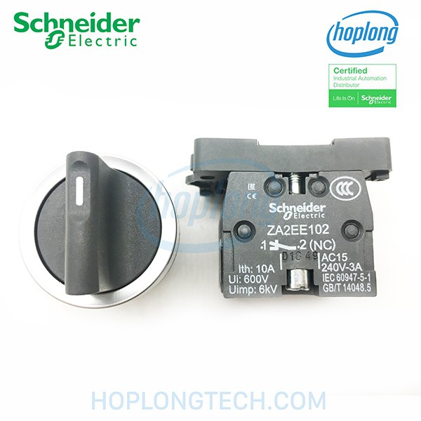 Công tắc xoay 2 vị trí Ø22 XA2ED25 Schneider đường kính 22mm dòng điện 10A