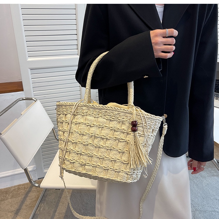 Túi Đeo Vai Đan Rơm Thủ Công Thời Trang Cho Nữ