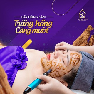 Hồ Chí Minh [Voucher giấy] Cấy Hồng Sâm Tươi - Ngừa lão hoá - Trắng Hồng - Căng bóng Da tại Kama Home Spa