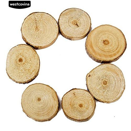 Set 100 lát gỗ tròn mini làm đồ thủ công tiện dụng