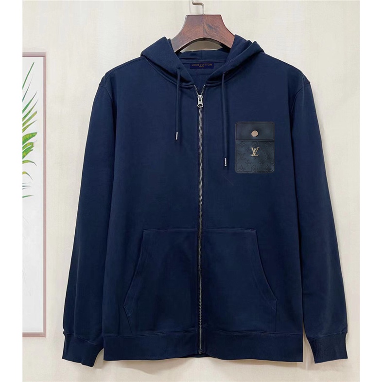 Áo Khoác Da Có Khóa Kéo Có Túi L0uis Vu1tt 2022 / Size S-4XL