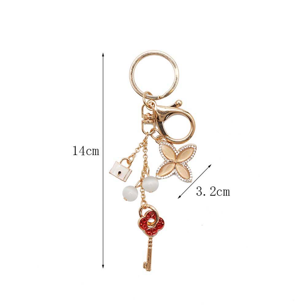 Móc Chìa Khóa Hình Cỏ Bốn Lá Nhiều Màu Dễ Thương