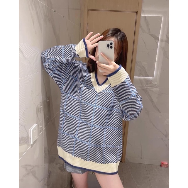 Áo sweater kẻ sọc ulzzang korean style