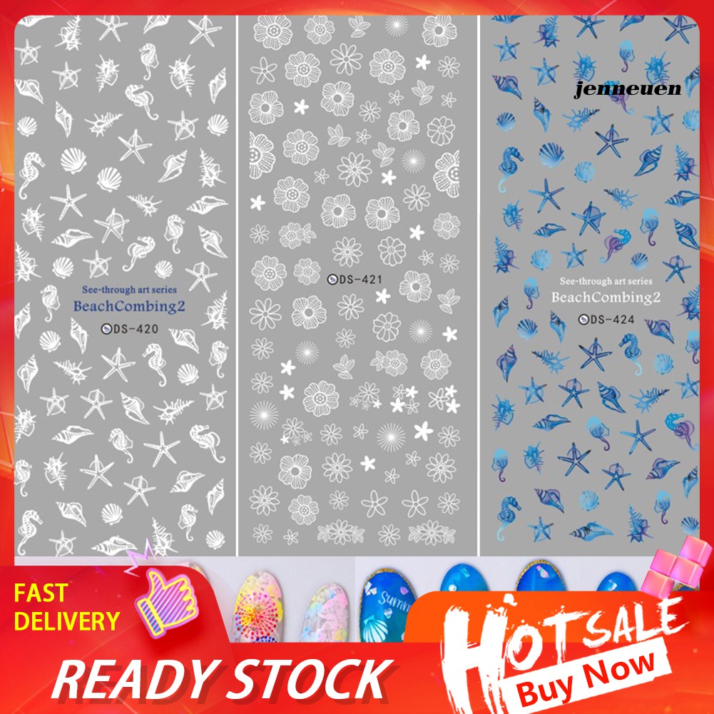 [Hàng mới về] Nhãn Dán Trang Trí Móng Tay Nghệ Thuật Nhiều Kiểu Dáng Đẹp Mắt