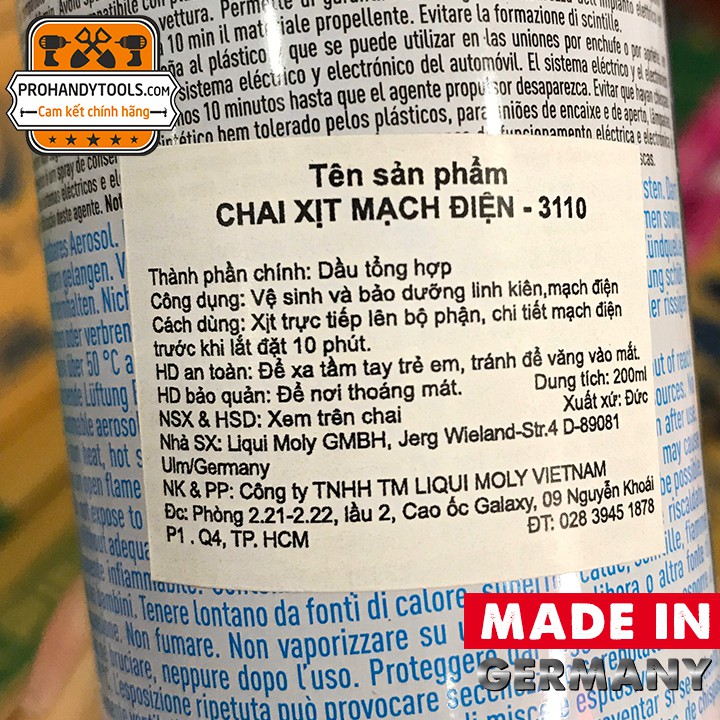 Chai Xịt Mạch Điện LIQUI MOLY 3110 - 200ML - ĐỨC