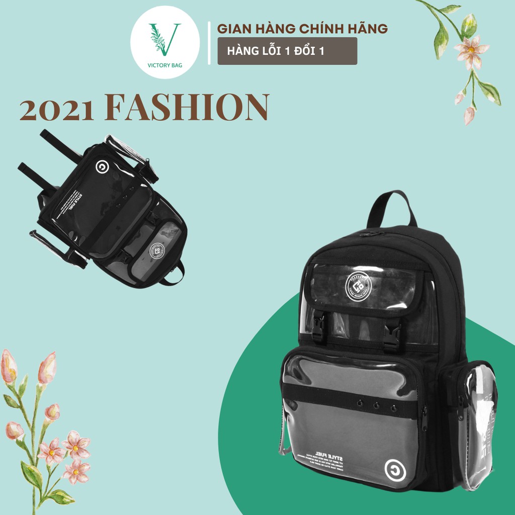 🎀Balo Ulzzang Trong Suốt Cỡ Lớn Style Unisex Birdy Bag  - SKU:033 -Victory bag Shop🎀