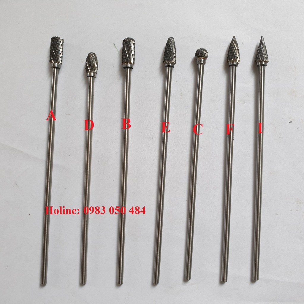 mũi mài khắc hợp kim trục 3mm  siêu dài 10cm - mũi khắc gỗ loại dài - mũi doa dài