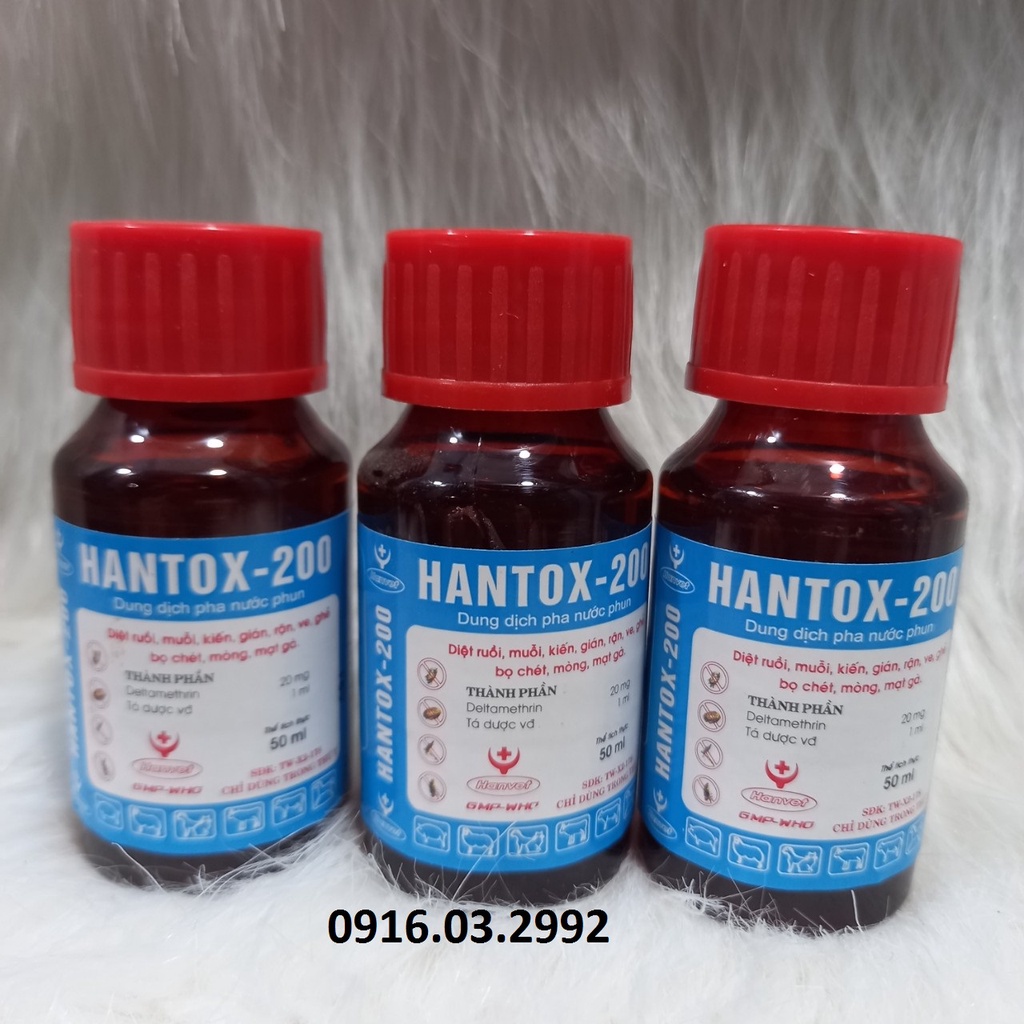 Đặc trị ve rân bọ chét ruồi muỗi Hantox-200