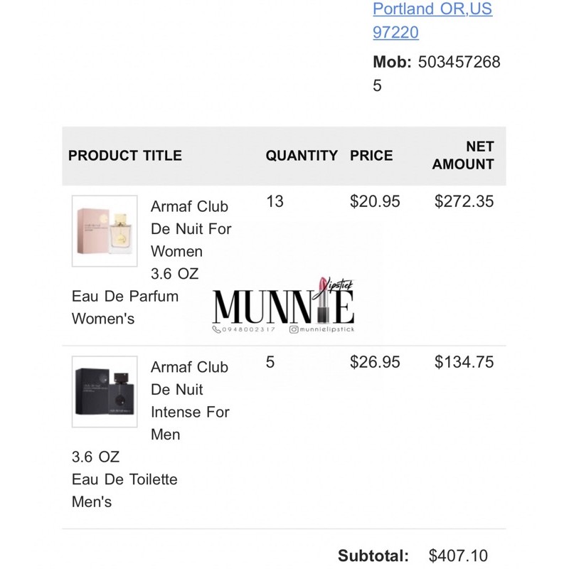 Nước hoa nữ ARMAF Club de Nuit For Women EDP 105ml