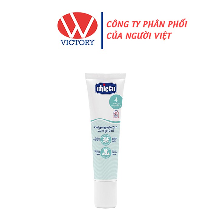 Gel Bôi Lợi Cho Bé Mọc Răng Chicco (Tuýp 30ml)  - Giúp Xoa Dịu Lợi Sưng Đau - Victory Pharmacy