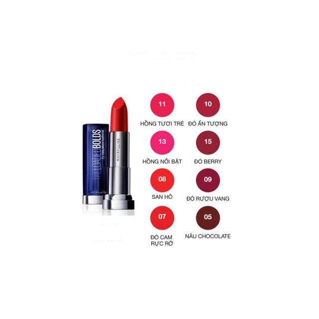 Son lì Maybelline Loaded bolds 11 (Hồng dâu)