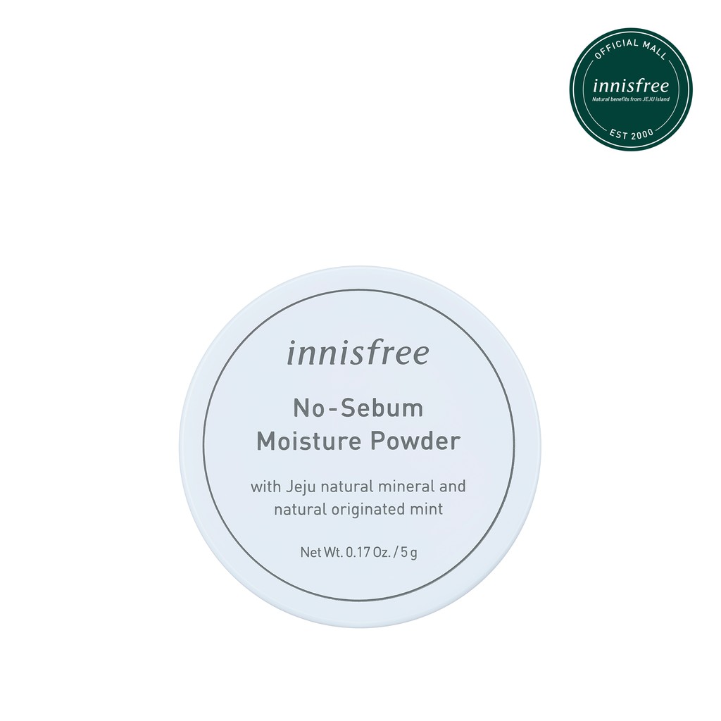 [Mã COSIF12 giảm 10% đơn 400K] Phấn phủ kiềm dầu & dưỡng ẩm dạng bột innisfree No Sebum Moisture Powder 5g