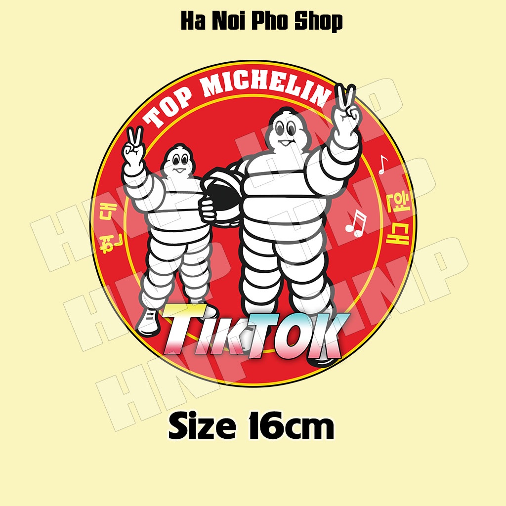 Tem Dán Trang Trí Michelin dán xe | Logo Tik Tok Michelin Mi22-1 Hà Nội Phố Xe Tải