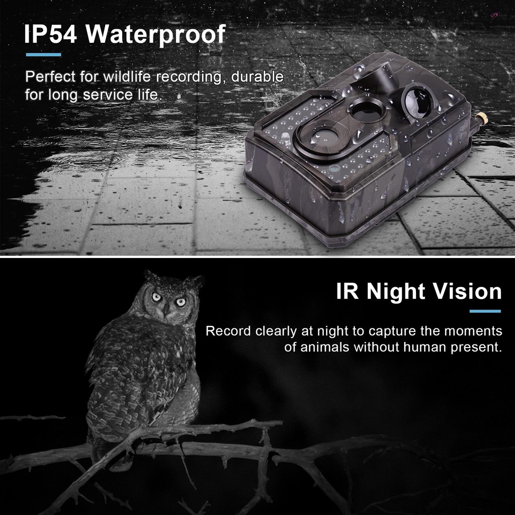 Camera hành trình Andoer Wildlife FHD 1080P 120 góc rộng 0.8s IR IP54 32GB chống thấm nước với tầm nhìn ban đêm tốt 1/4 giao diện
 | BigBuy360 - bigbuy360.vn