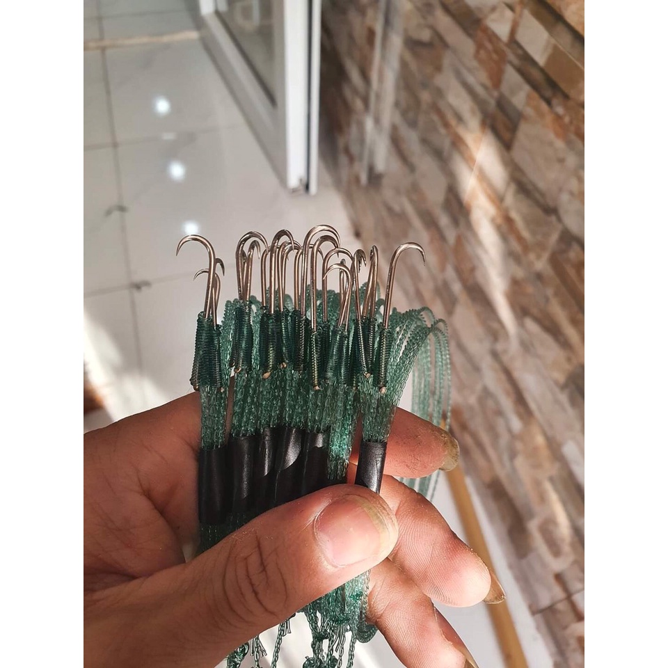 Bộ 3 lưỡi câu lươn Ao Đồng , chất liệu inox muôn đời không rỉ sét , siêu sắc bén - Đã tóm sẵn dây cước nhật