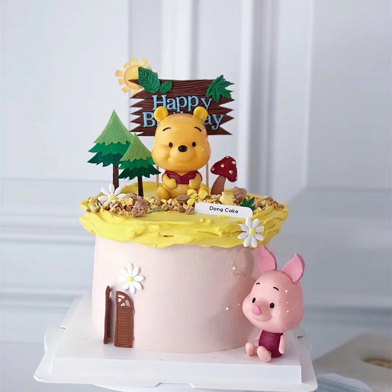 Phụ Kiện Trang Trí Bánh Kem Sinh Nhật Hình Hoạt Hình Dễ Thương Thẻ