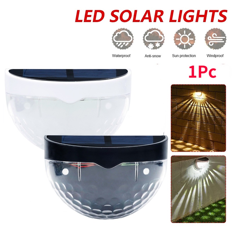 1 Đèn Led 6 Bóng Hình Bán Nguyệt Năng Lượng Mặt Trời Tiết Kiệm Năng Lượng Trang Trí Sân Vườn