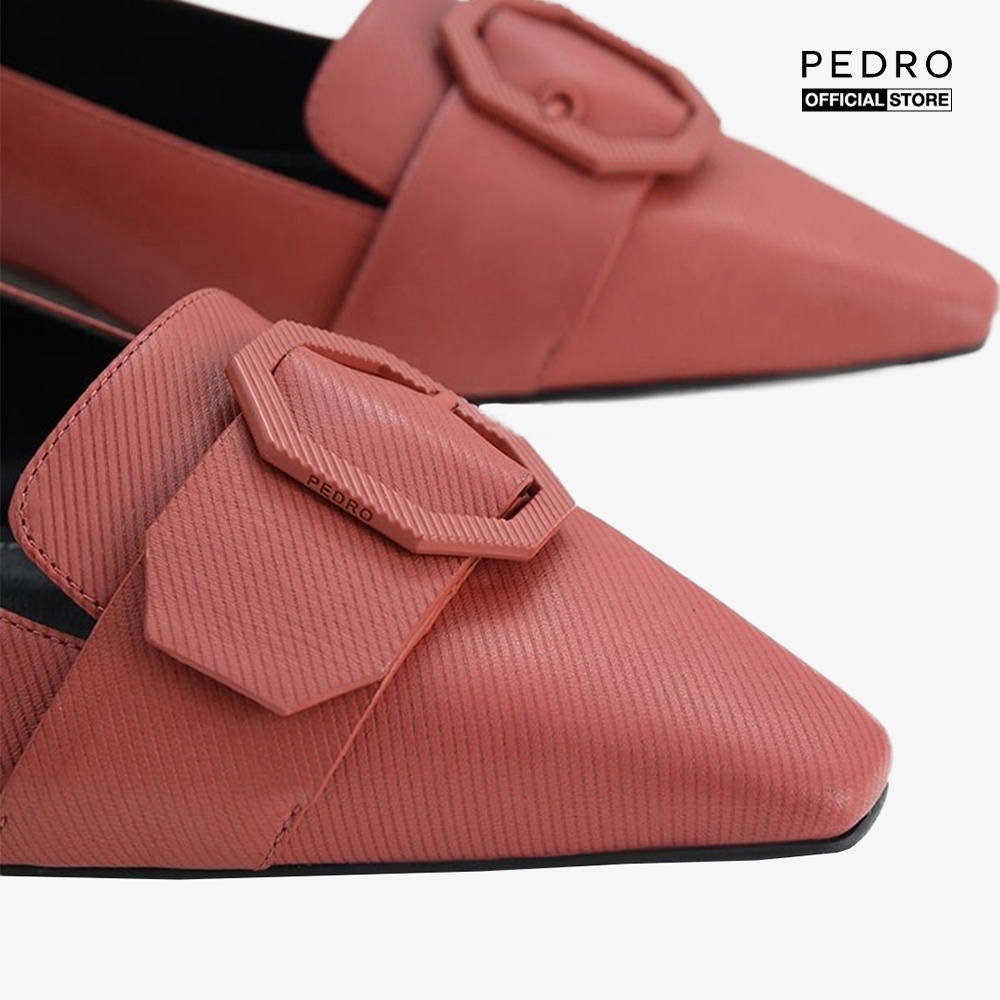 PEDRO - Giày đế bệt mũi nhọn đế vuông Textured Leather PW1-66480049-55