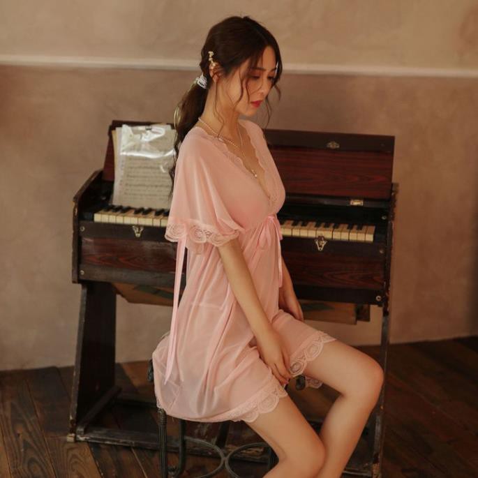 [HÀNG CAO CẤP] Váy ngủ ren sexy bẹt vai mặc hai kiểu đồ ngủ big size voan thun với màu đen quyến rũ Ly Ly Shop | BigBuy360 - bigbuy360.vn