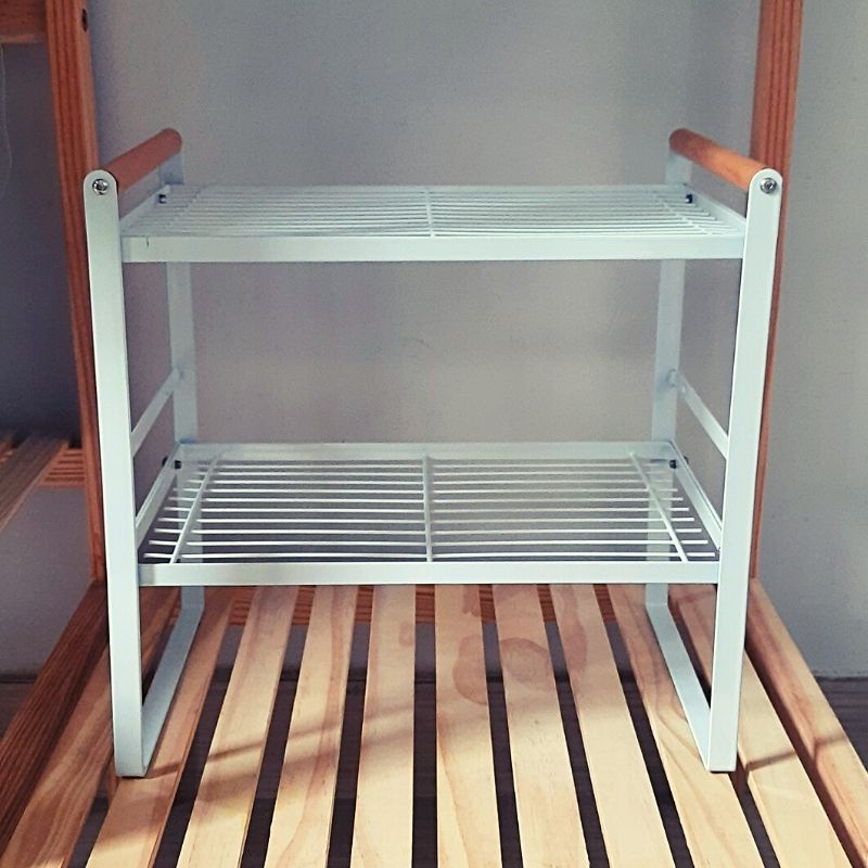 Kệ đựng gia vị để đồ nhà bếp 2 tầng SGV2 tay nắm gỗ đa năng cao cấp