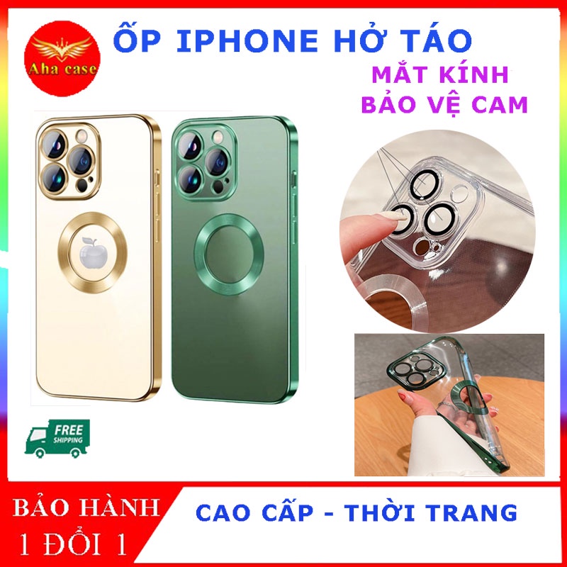 Ốp Lưng Iphone Khoét Táo - Case vỏ Ip Xs Max/11/12/13/Pro max hở logo Kính bảo vệ camera sang trọng , cao cấp